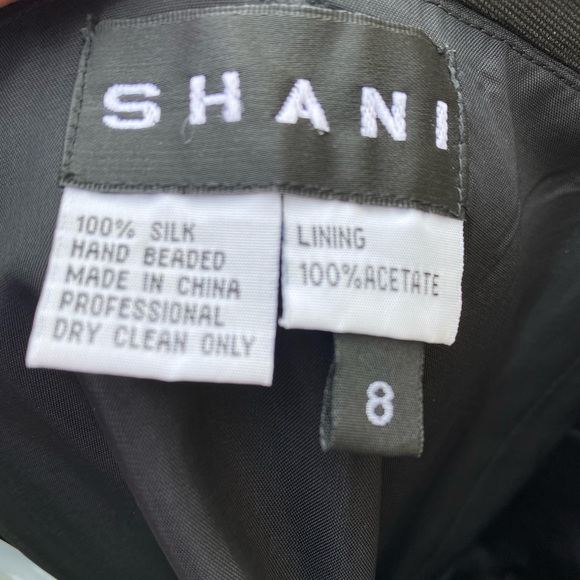 SHANI 100% silk hand beaded strapless dress - Picture 7 of 15